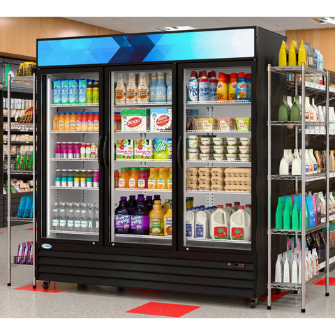 71 in. Three-Door Merchandiser Refrigerator - 56 Cu. Ft. MDR-3GD-63C