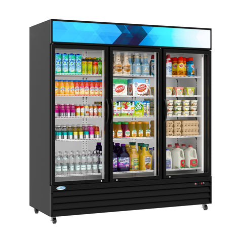 71 in. Three-Door Merchandiser Refrigerator - 56 Cu. Ft. MDR-3GD-63C