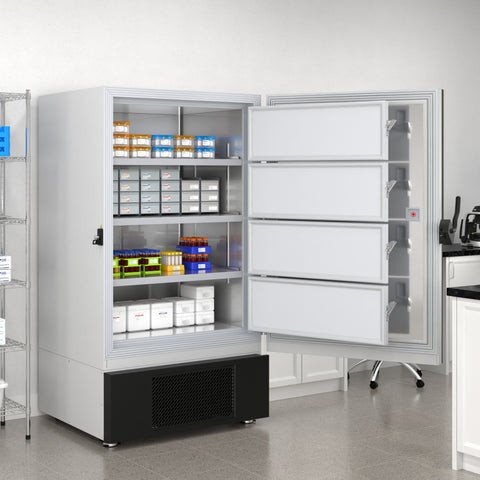 30 cu. ft. -86 C Ultra-Low Temp Lab Medical Freezer with Lock and Touch Screen, UL Listed in White (KM-PHF-30CUL)