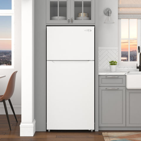 28 In. 14 Cu. Ft. Top-Freezer Residential Refrigerator in White