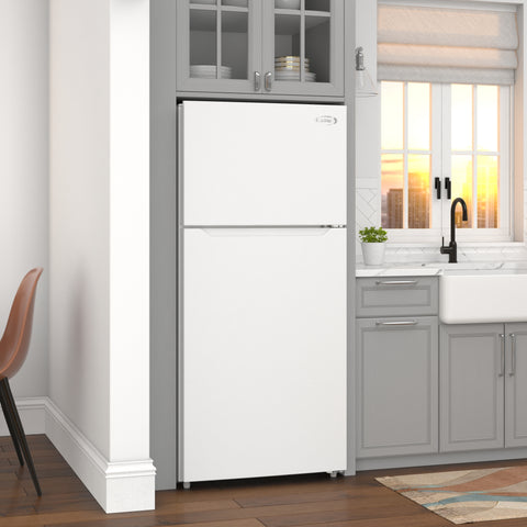 28 In. 14 Cu. Ft. Top-Freezer Residential Refrigerator in White