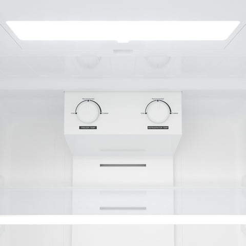 28 In. 14 Cu. Ft. Top-Freezer Residential Refrigerator in White