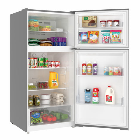28 In. 14 Cu. Ft. Top-Freezer Residential Refrigerator in Stainless Steel