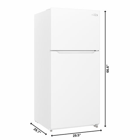 30 In. 18 Cu. Ft. Top-Freezer Residential Refrigerator in White