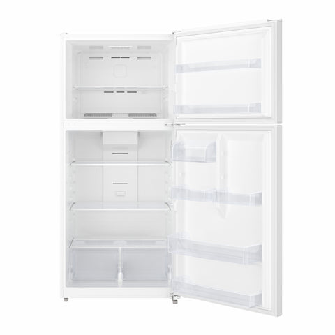 30 In. 18 Cu. Ft. Top-Freezer Residential Refrigerator in White