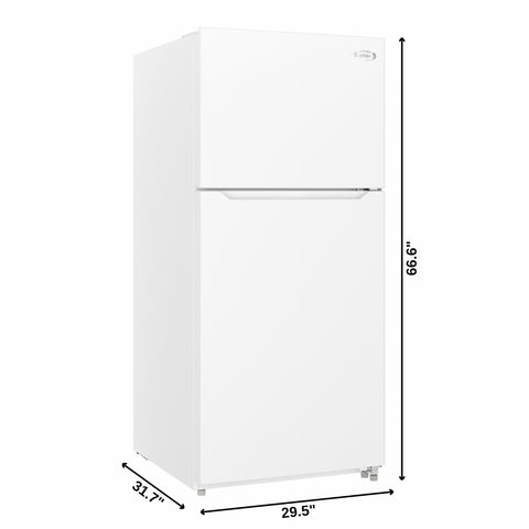 30 In. 20 Cu. Ft. Top-Freezer Residential Refrigerator in White