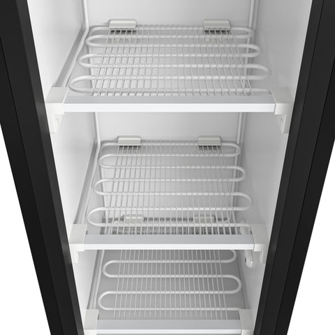 17 in. Slim Commercial Merchandiser Freezer with Manual Defrost, 6.5 Cu. Ft. Capacity, ETL Listed in Black