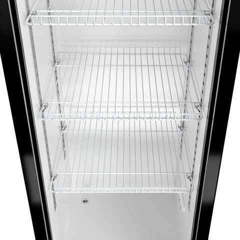 17 in. Slim Commercial Merchandiser Refrigerator 7 Cu. Ft. in Black, ETL Listed