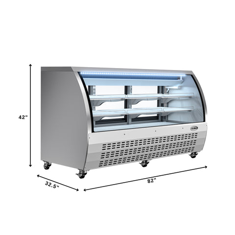 82 in. Deli Display Refrigerator - 32 Cu Ft.