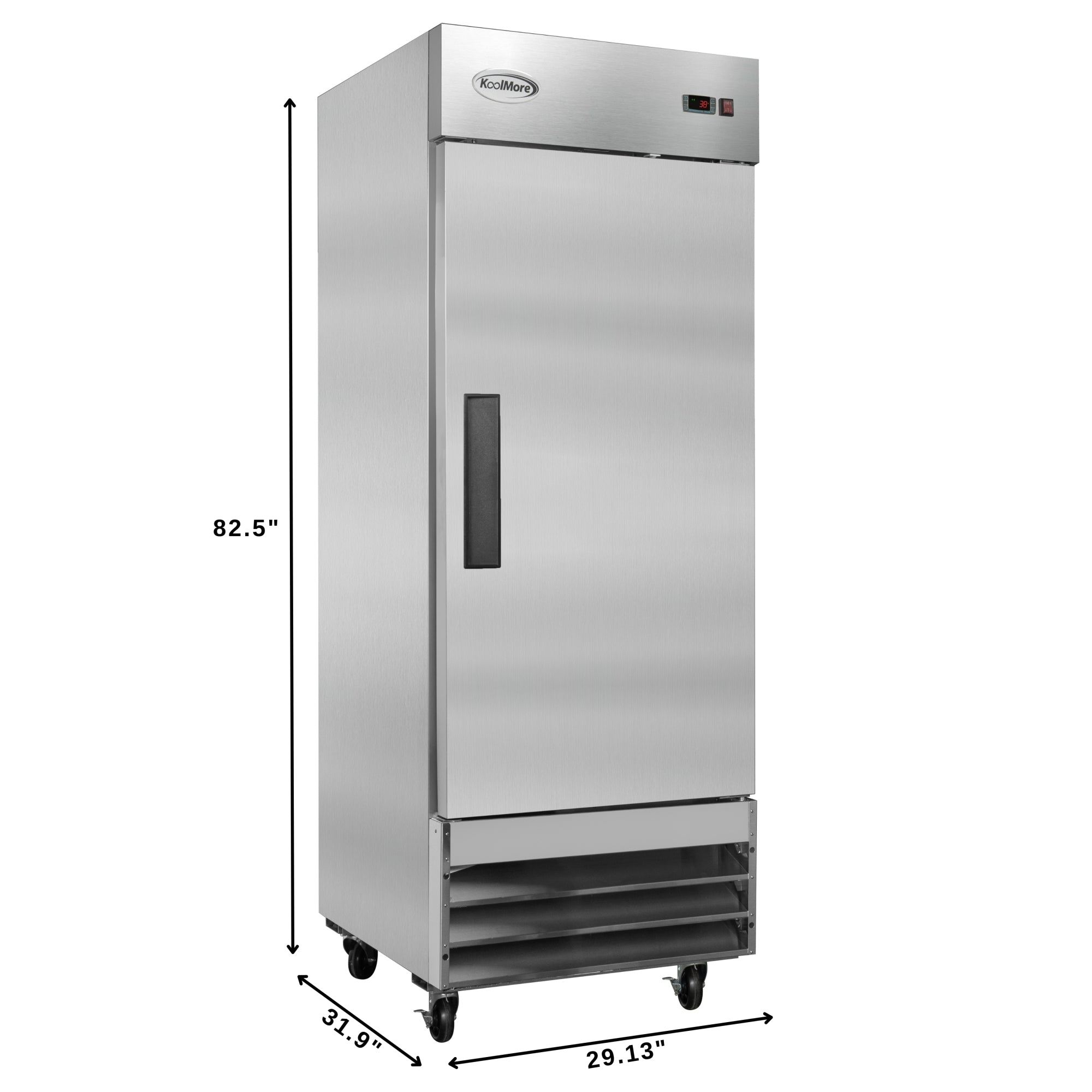 29 in. One Door Commercial Reach-in Refrigerator, 23 cu. ft. in