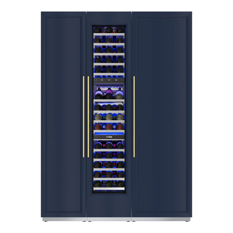 KoolMore Reserve Panel Ready Column 24 in. Refrigerator, 18 in. Wine Cooler and 18 in. Freezer Combo with Water and Ice Dispenser, Wooden Shelves, ETL Listed, Energy Star