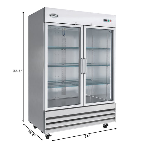 54 in. Two-Door Reach-In Refrigerator - 47 Cu Ft. RIR-2D-GD