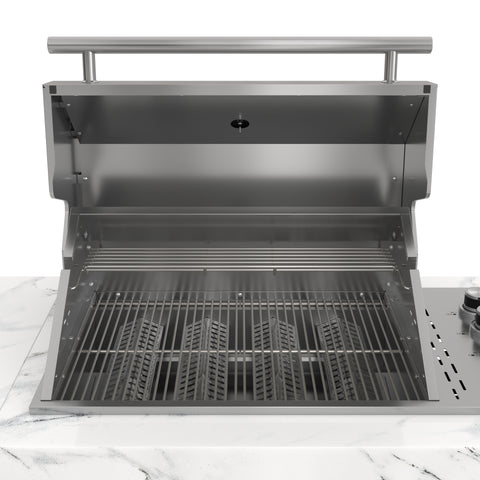 83 in. Outdoor Kitchen Suite with White Stone Counters and Sides, 4-Burner Grill, Stainless Steel Sink and Faucet