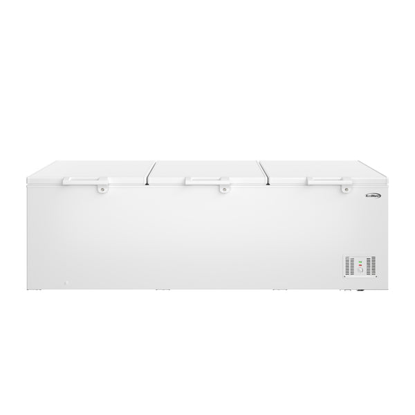 100 in. 50 cu. ft. Large Three-Door Chest Freezer in White – Koolmore