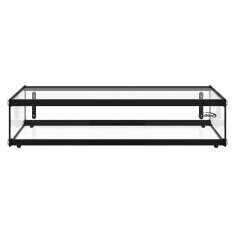 36 in. Slim  Dry  Bakery Display Case with Black Aluminum Accents, 1.5 Cu Ft