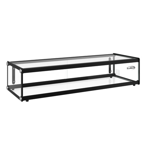 36 in. Slim  Dry  Bakery Display Case with Black Aluminum Accents, 1.5 Cu Ft