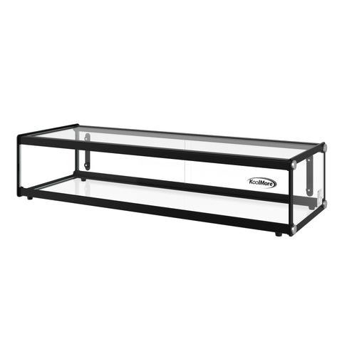 36 in. Slim  Dry  Bakery Display Case with Black Aluminum Accents, 1.5 Cu Ft