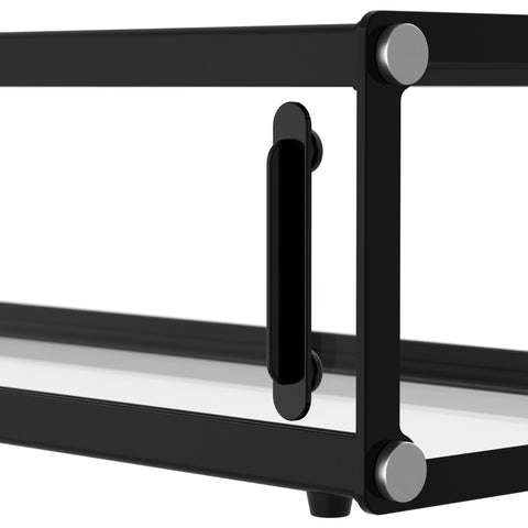 36 in. Slim  Dry  Bakery Display Case with Black Aluminum Accents, 1.5 Cu Ft