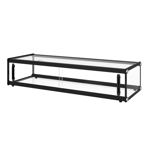 36 in. Slim  Dry  Bakery Display Case with Black Aluminum Accents, 1.5 Cu Ft
