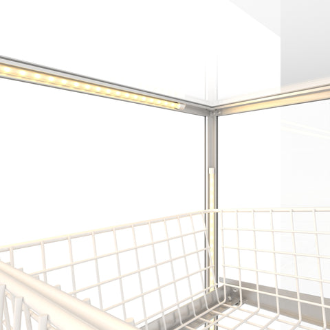 60 in. Floor Standing Bagel Bakery Display Case with 12 Baskets with Open Back and LED Lighting
