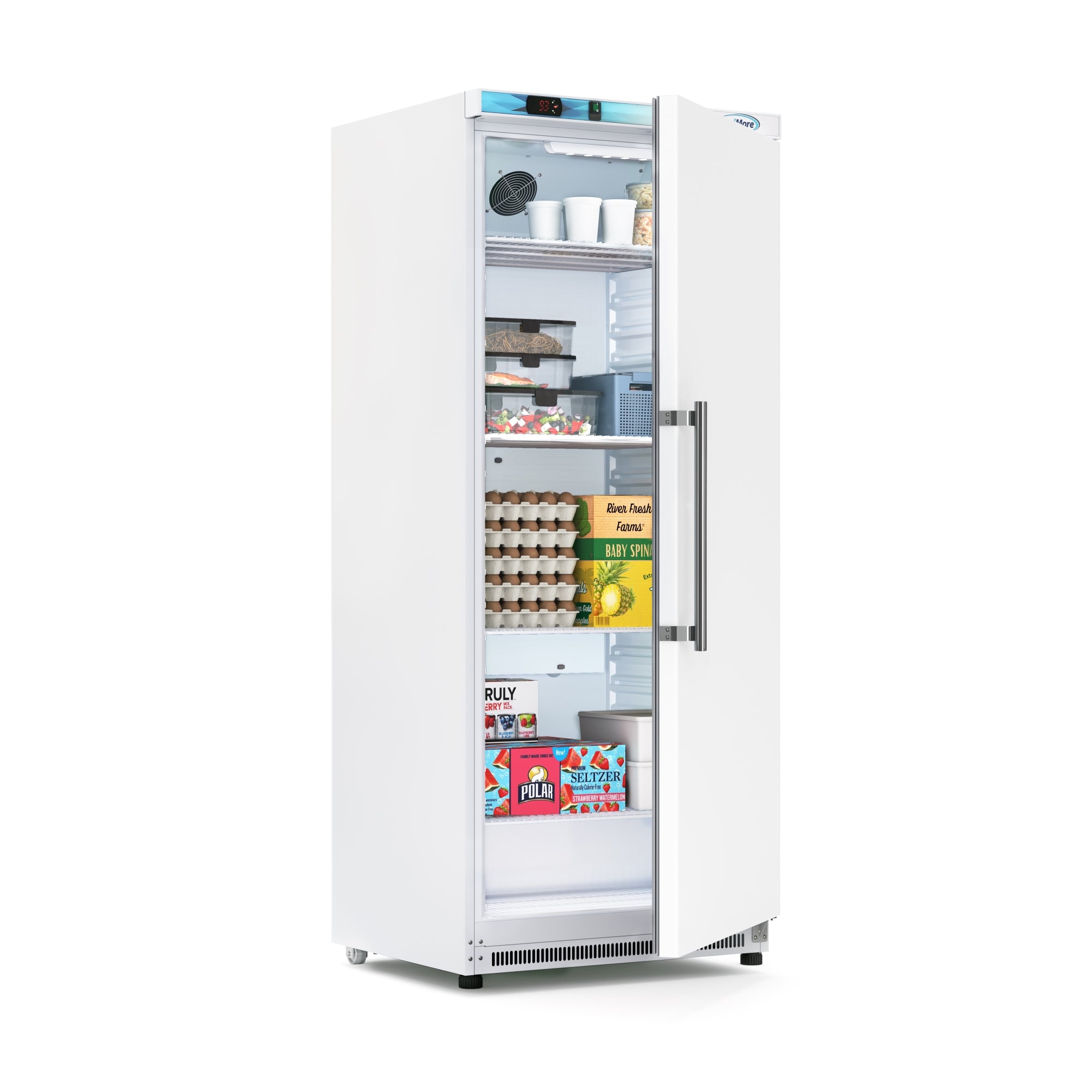 20 Cu. Ft. Commercial Reach-in Refrigerator in White with Manual