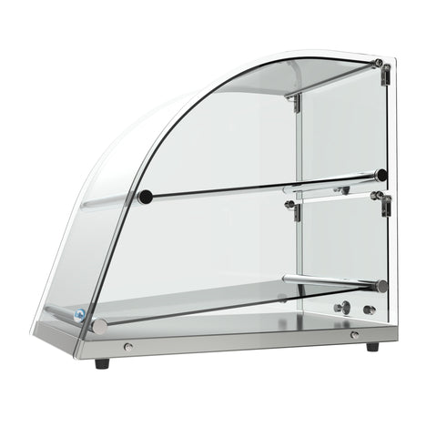 14 in. Commercial Countertop Bakery Display Case with Front Curved Glass and Rear Door, 2.4 cu. ft.