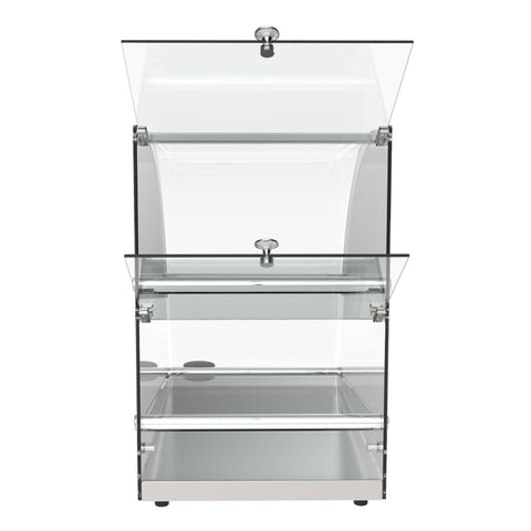 14 in. Commercial Countertop Bakery Display Case with Front Curved Glass and Rear Door, 2.4 cu. ft.