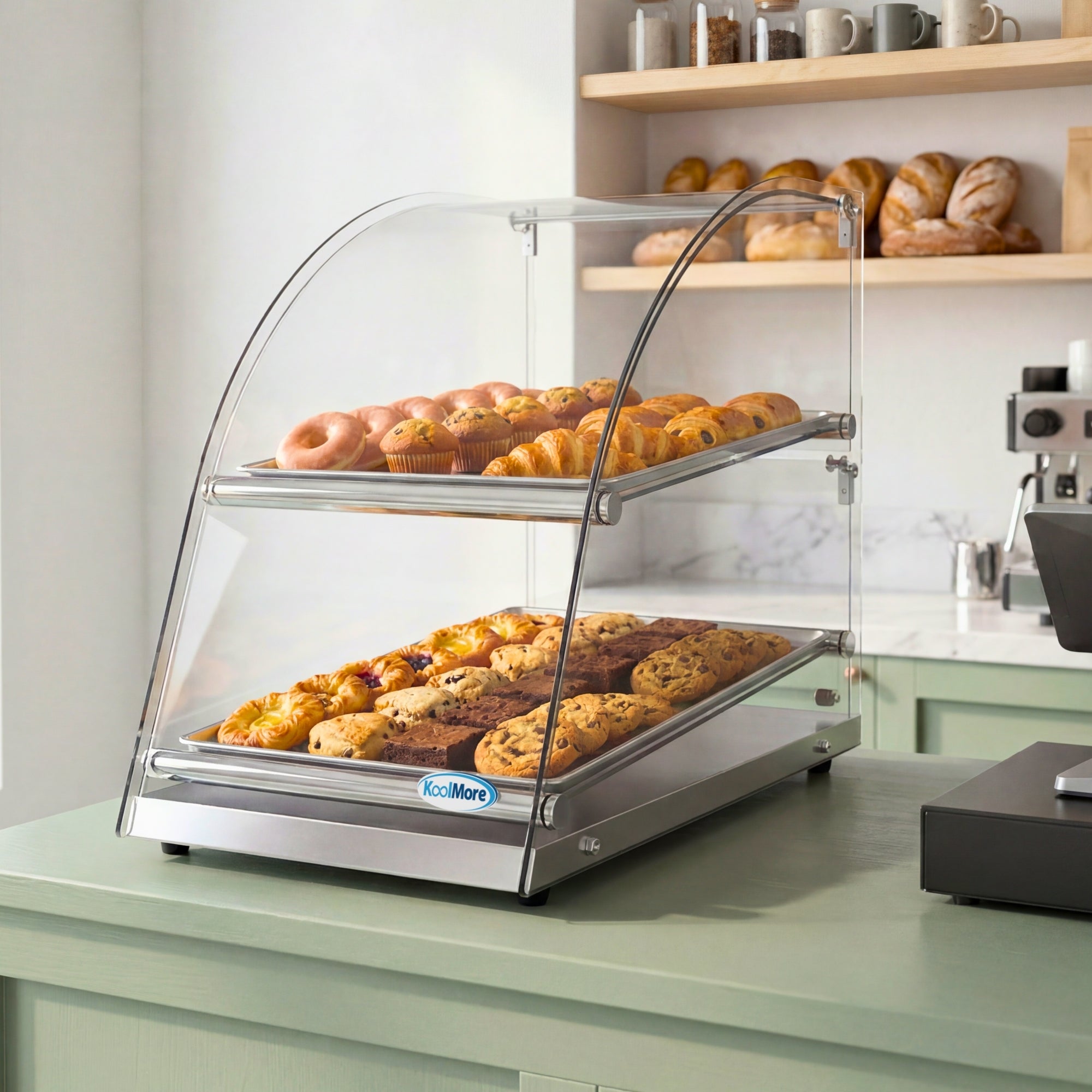 14 in. Commercial Countertop Bakery Display Case with Front Curved