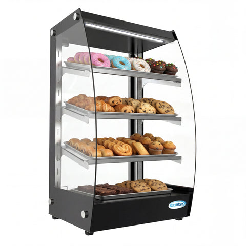 16 in. Commercial Glass Bakery Display Case, Self Service Pastry Case with LED lighting and Rear Door, 2.7 cu. ft.