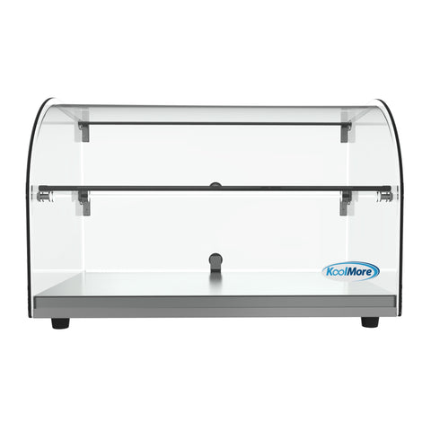 22 in. Commercial Countertop Bakery Display Case with Front Curved Glass and Rear Door, 1.5 cu. ft.