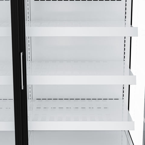 52 in. 24 Cu. Ft. Commercial Beverage Merchandiser with Sliding Glass Doors in Black