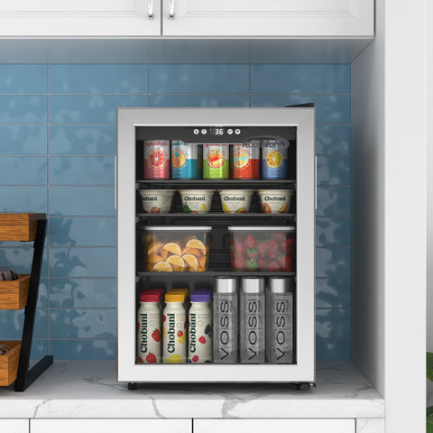 17 in. 70-Can Beverage Refrigerator with Stainless Steel Trim, 2.5 cu. ft.
