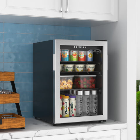 17 in. 70-Can Beverage Refrigerator with Stainless Steel Trim, 2.5 cu. ft.