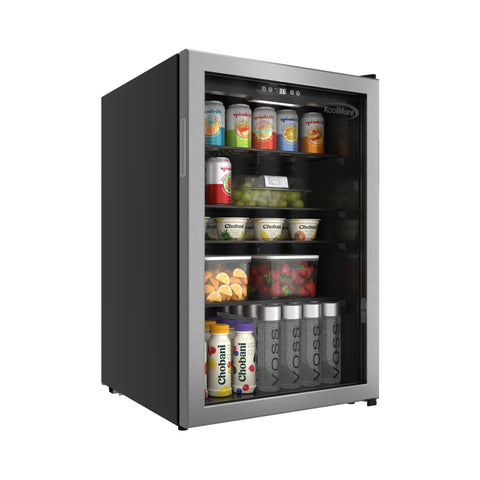 20 in. 4.5 cu. ft. Glass-Door Beverage Refrigerator Merchandiser with a 120-Can Capacity and Stainless-Steel Trim