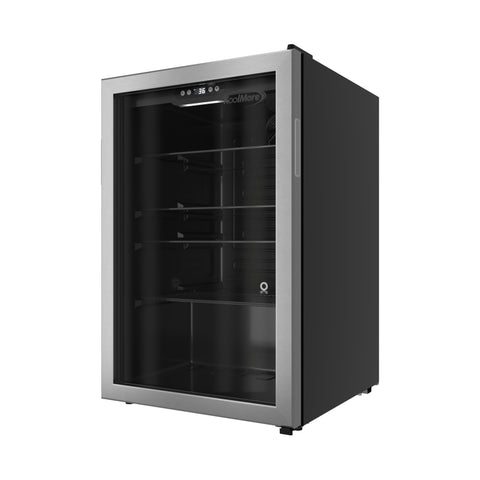 20 in. 4.5 cu. ft. Glass-Door Beverage Refrigerator Merchandiser with a 120-Can Capacity and Stainless-Steel Trim