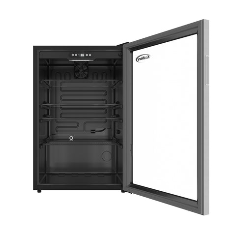 20 in. 4.5 cu. ft. Glass-Door Beverage Refrigerator Merchandiser with a 120-Can Capacity and Stainless-Steel Trim