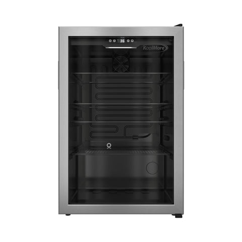 20 in. 4.5 cu. ft. Glass-Door Beverage Refrigerator Merchandiser with a 120-Can Capacity and Stainless-Steel Trim