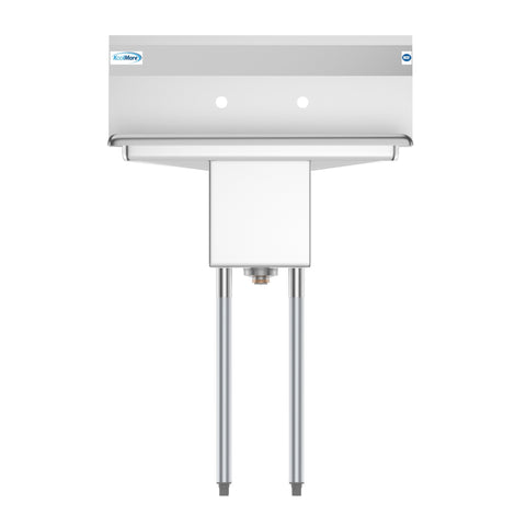 30 in. One Compartment Stainless Steel Commercial Sink with 2 Drainboards, Bowl Size 10" x 14" x 10"
