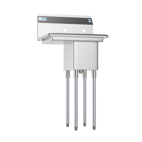 23 in. One Compartment Stainless Steel Commercial Sink with Drainboard, Bowl Size 10" x 14" x 10"