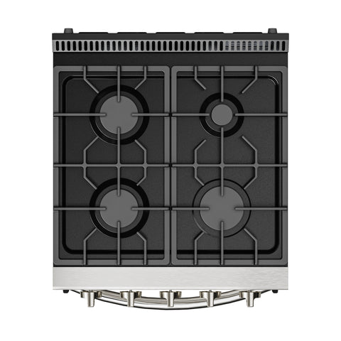 24 in. 4-Burner Slide-in Gas Range Oven, 3.7 cu. ft. in Stainless-Steel
