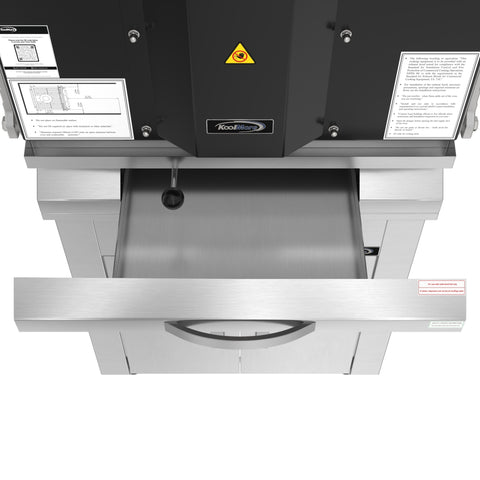 28 in. Commercial Charcoal Oven with Warming Racks and Base Cabinet in Stainless-Steel