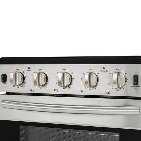 24 in. 4-Coil Electric Oven Range, 240V in Stainless-Steel