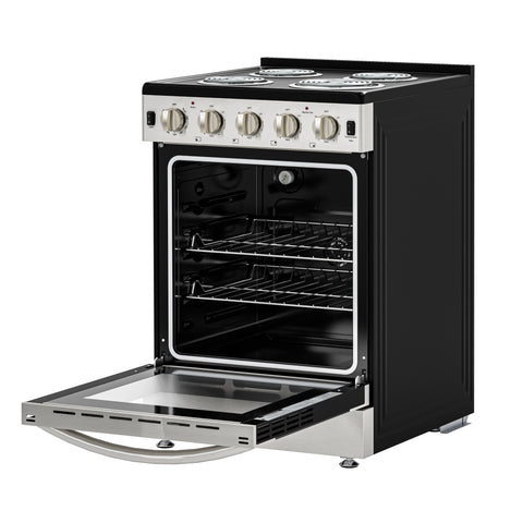 24 in. 4-Coil Electric Oven Range, 240V in Stainless-Steel