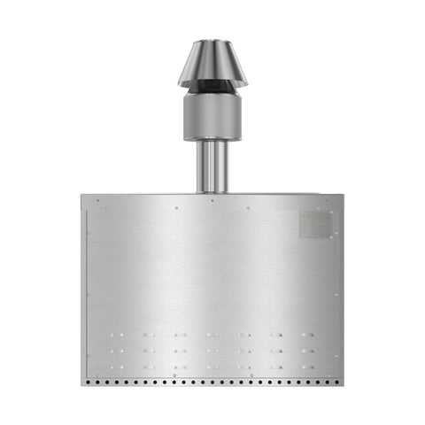 35 in. Commercial Charcoal Oven with Warming Racks in Stainless-Steel