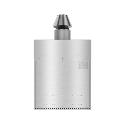 28 in. Commercial Charcoal Oven with Warming Racks in Stainless-Steel
