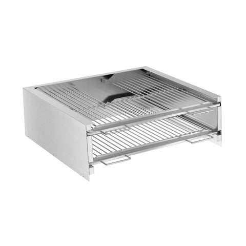 28 in. Commercial Charcoal Oven with Warming Racks in Stainless-Steel