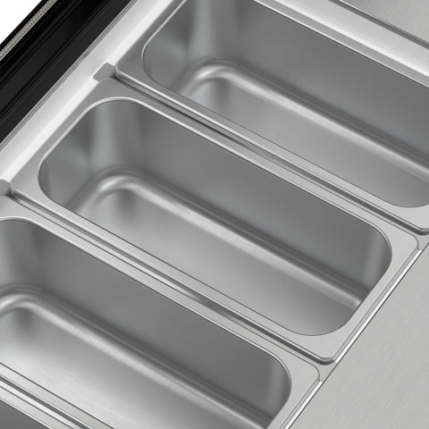 32 in. 4-Pan Countertop Ice Cream Display Freezer with Curved Glass Top in Stainless-Steel