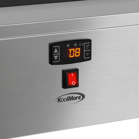 45 in. 6-Pan Countertop Ice Cream Display Freezer with Glass Top in Stainless-Steel