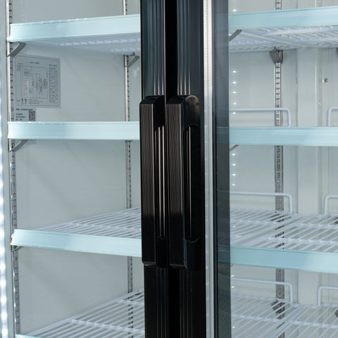 40 in. 33 Cu. Ft. Commercial Merchandiser Refrigerator with Swing Doors, LED Lighting in Black