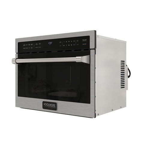 KoolMore Reserve 24 in. Built-In Microwave Convection Oven with Air Fry, 3-in-1 Combo, Sensor Cook, Soft-Close Door, 1.6 cu. ft. in Stainless Steel